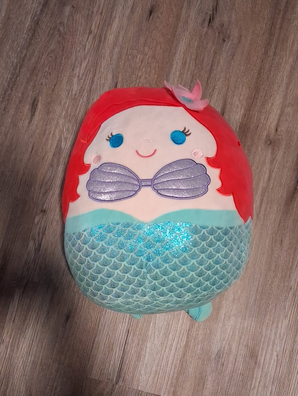 Disney Squishmallows Little Mermaid Plush Pillow with Sparkle Scales